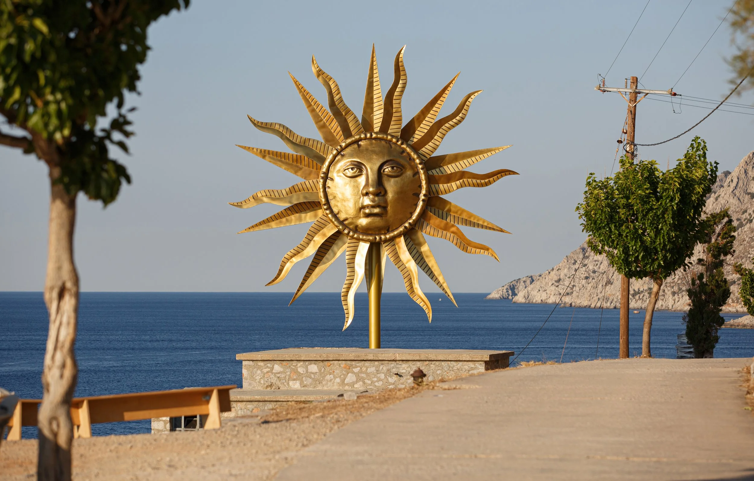 Sun sculpture in the Apollo installation, Hydra, Greece